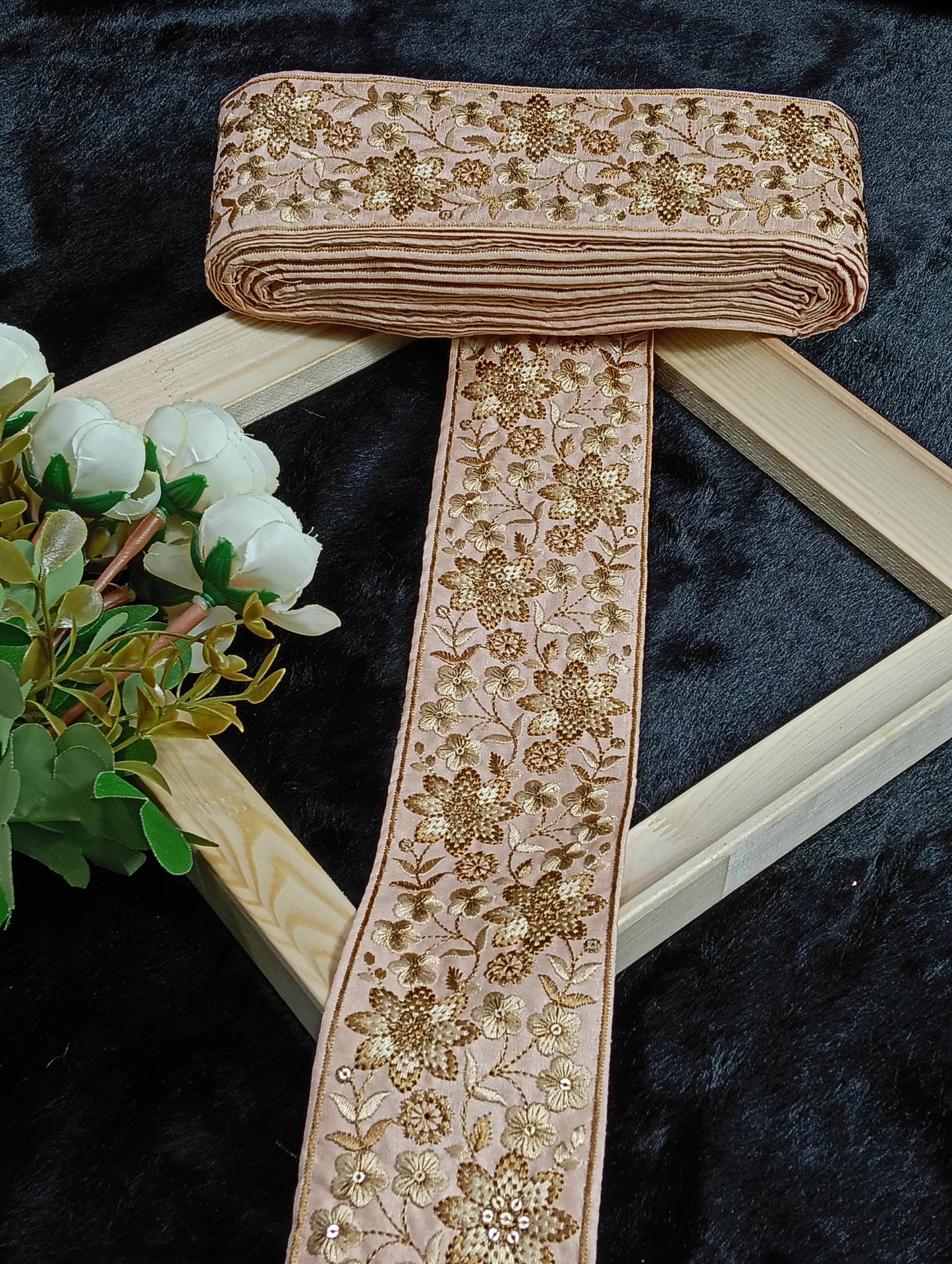 Embroidery Lace Jari Border JA14313