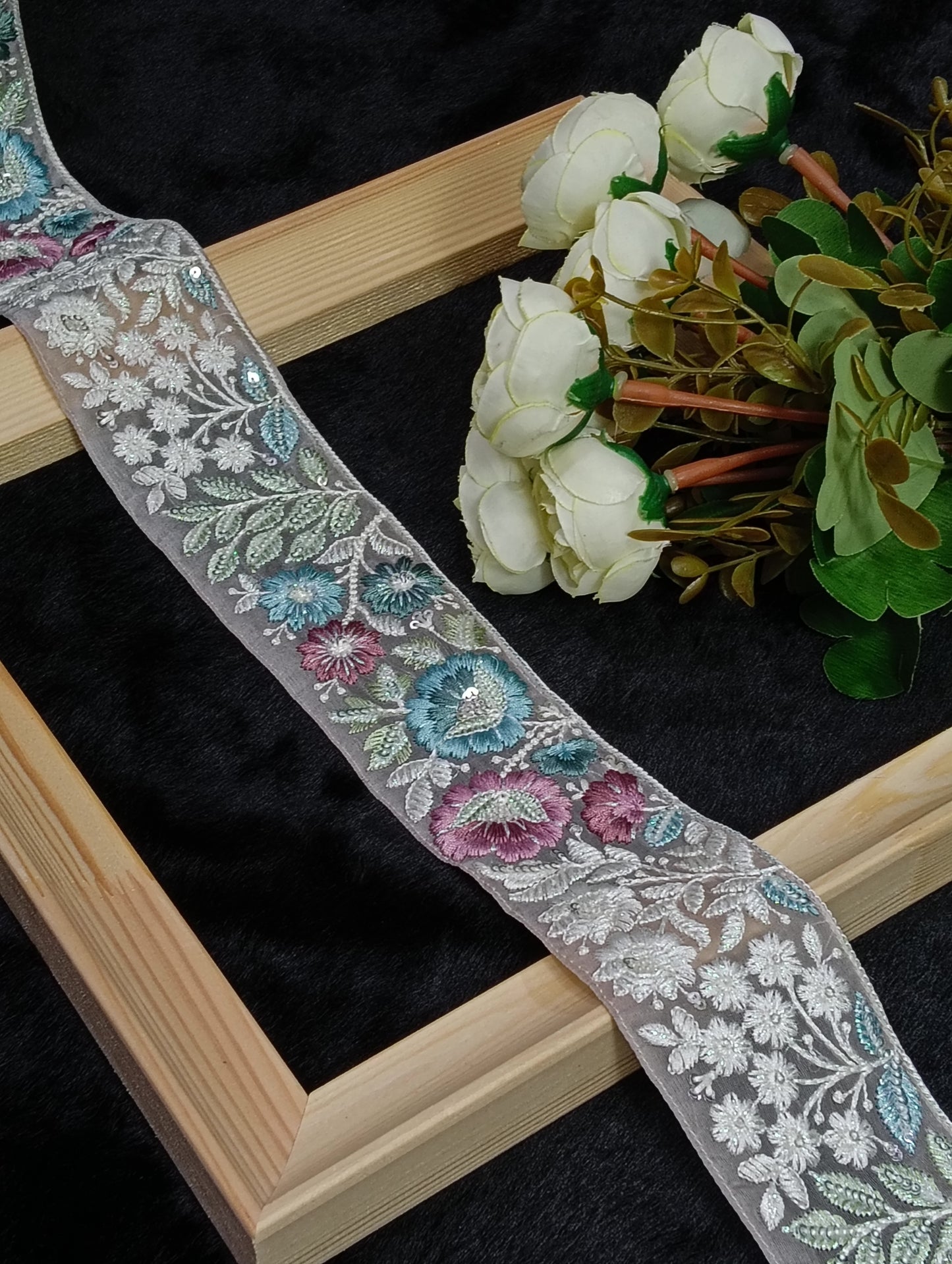 Embroidery Lace Jari Border JA14203