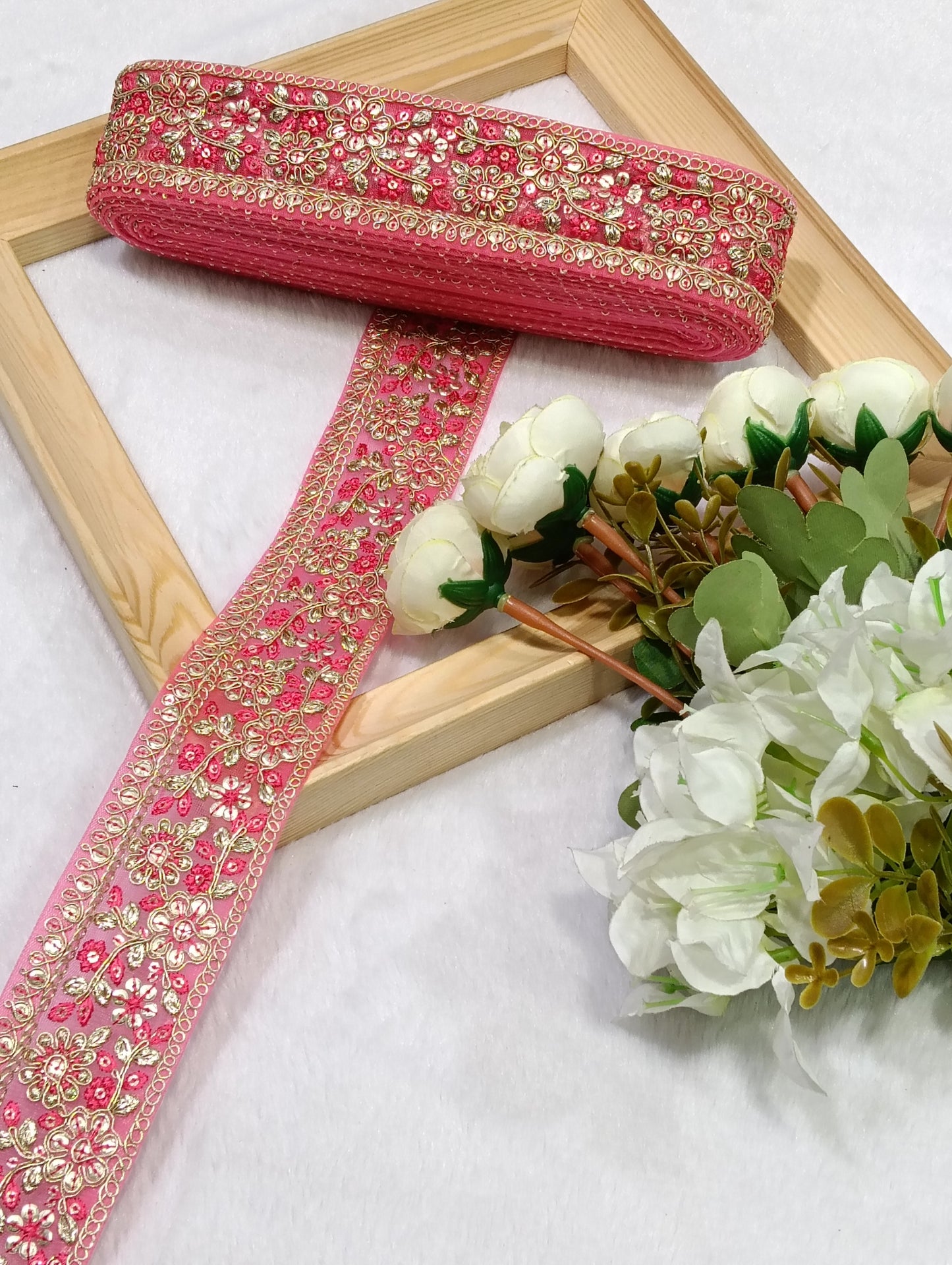 Embroidery Lace Jari Border JA13608