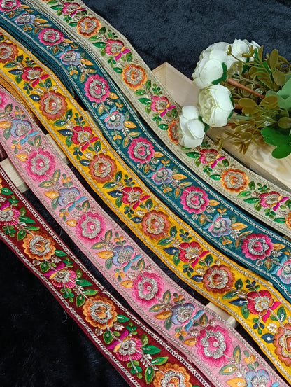 Embroidery Lace Jari Border JA10889