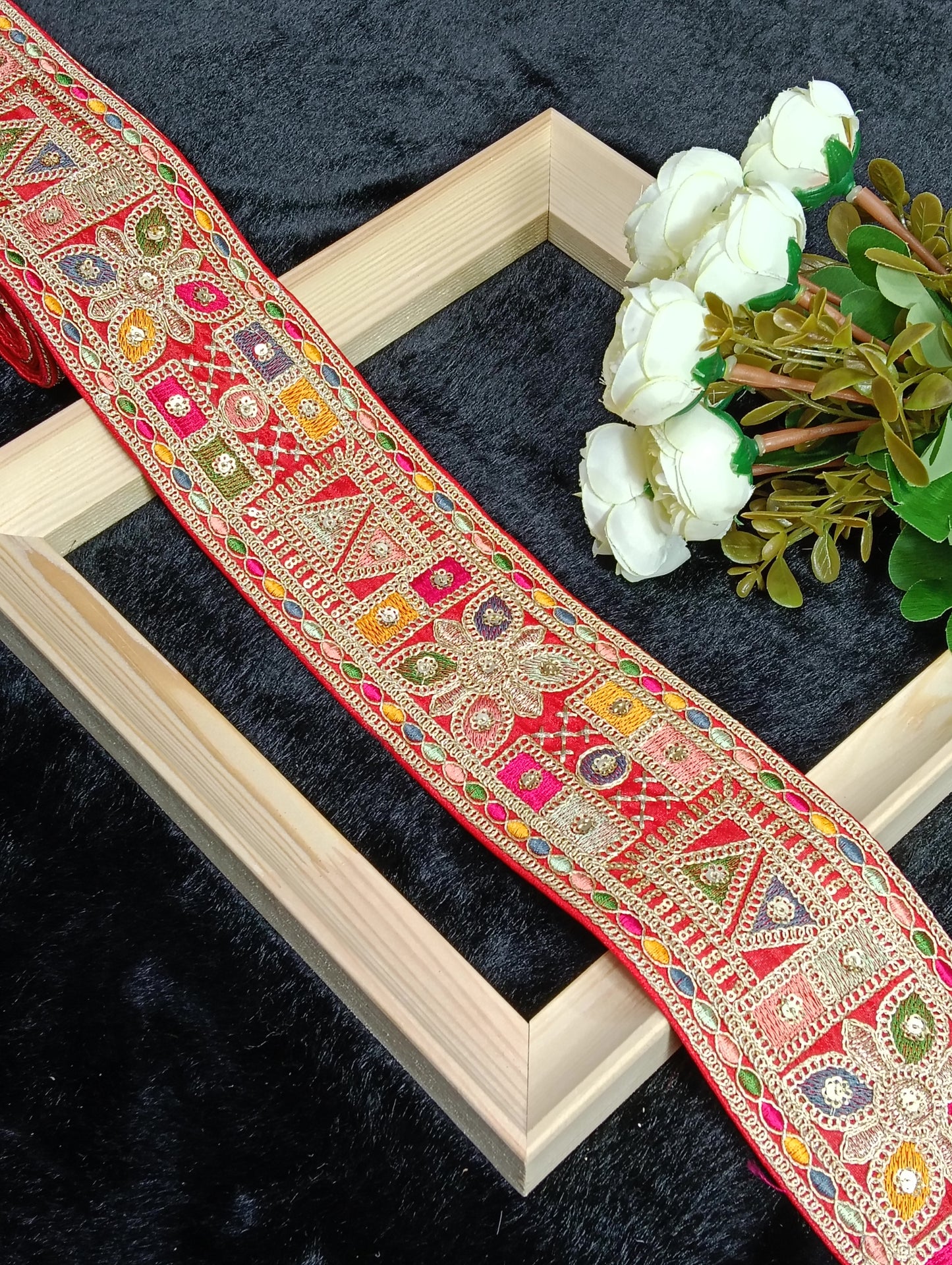 Embroidery Lace Jari Border JA13848