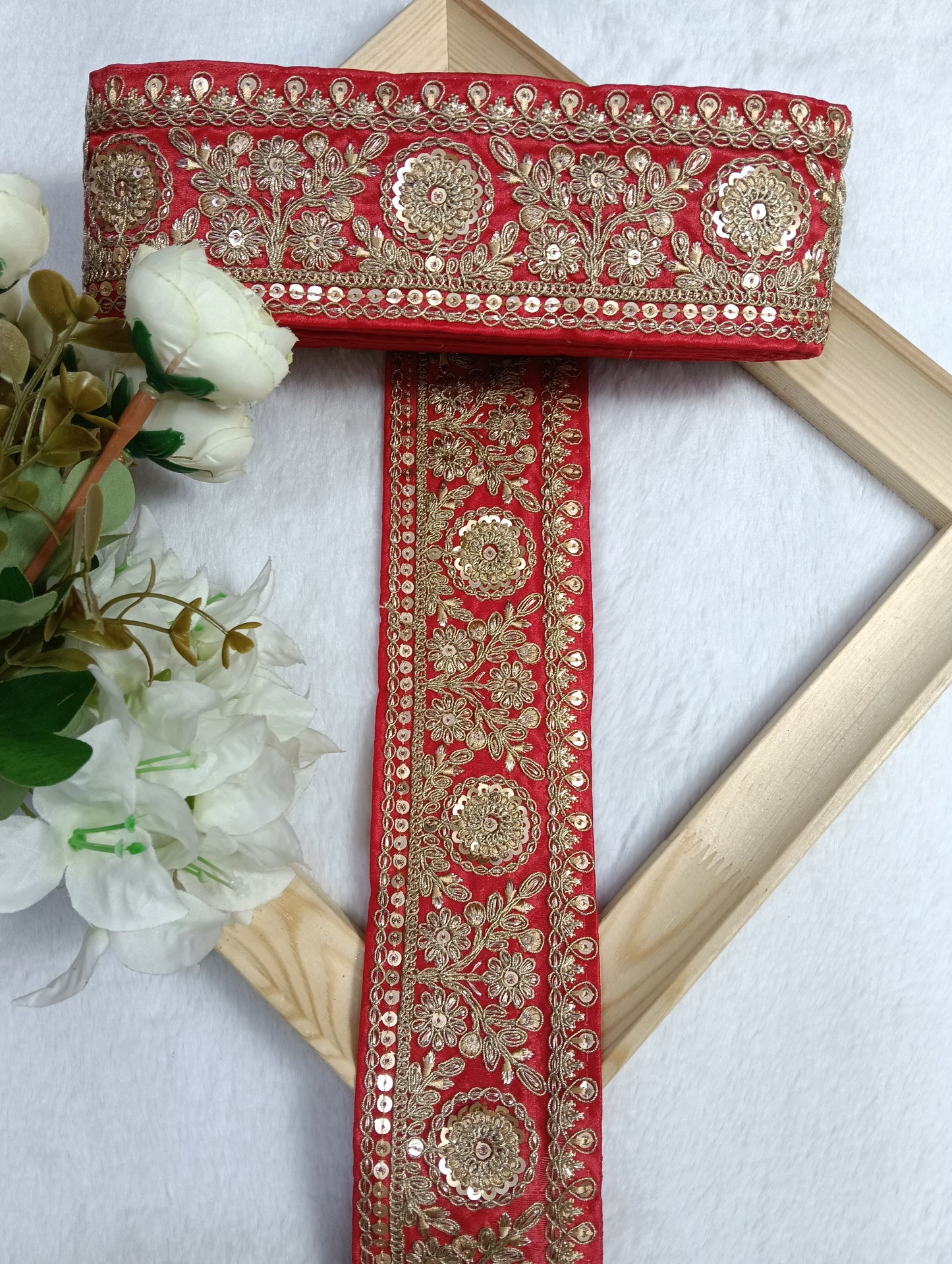 Embroidery Lace Jari Border JA14356