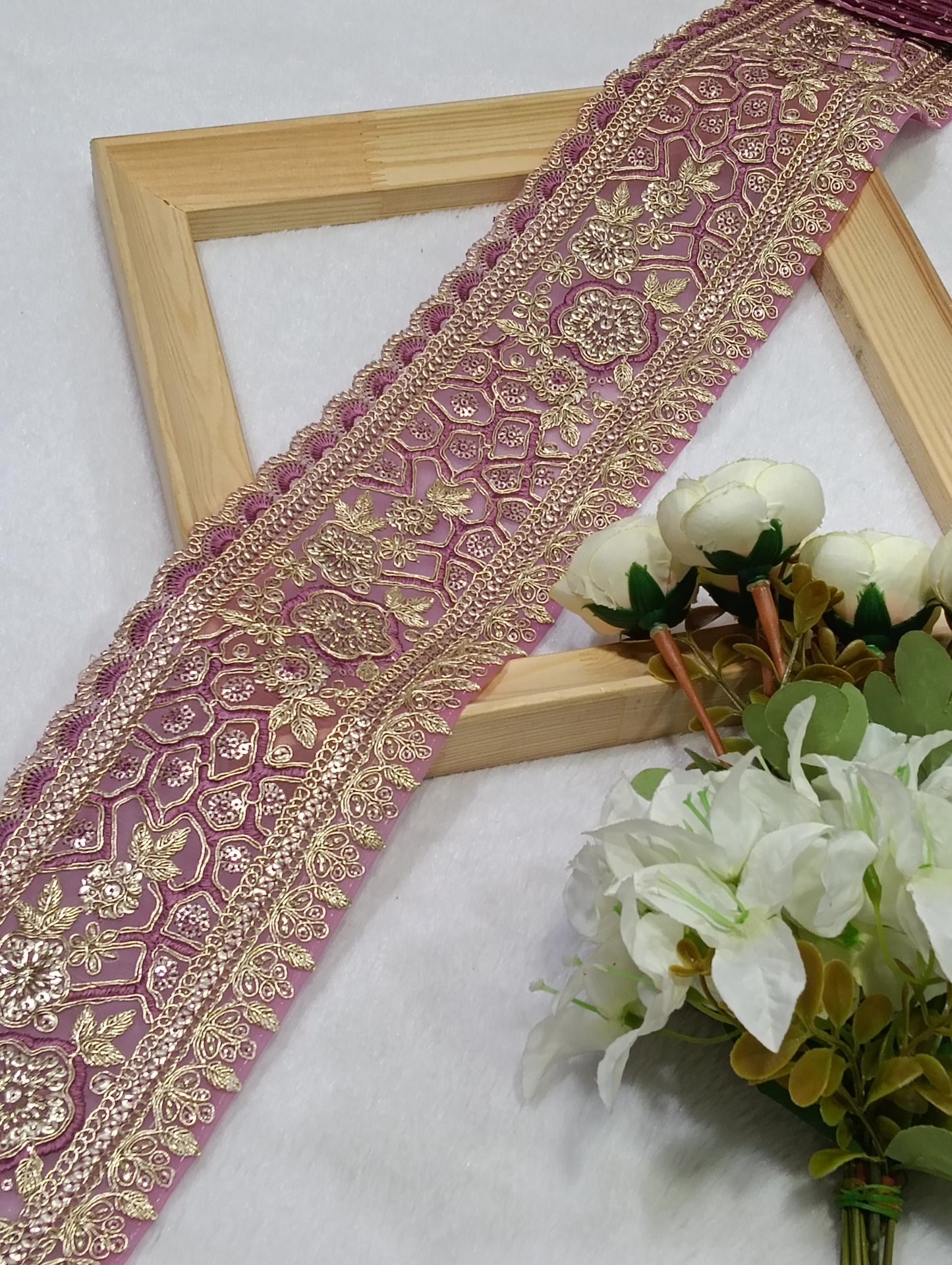 Embroidery Lace Jari Border JA14742