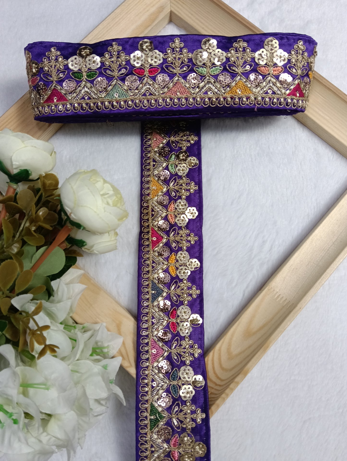 Embroidery Lace Jari Border JA14367