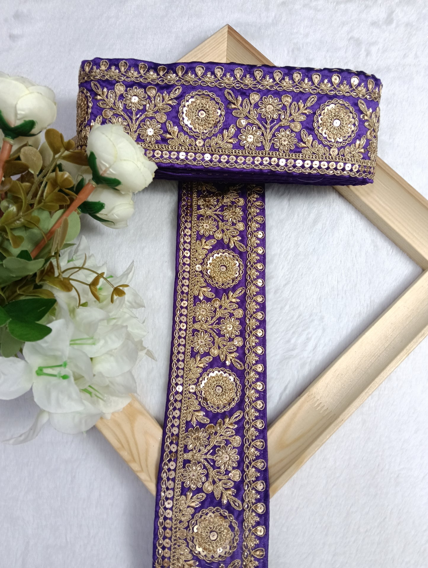 Embroidery Lace Jari Border JA14356