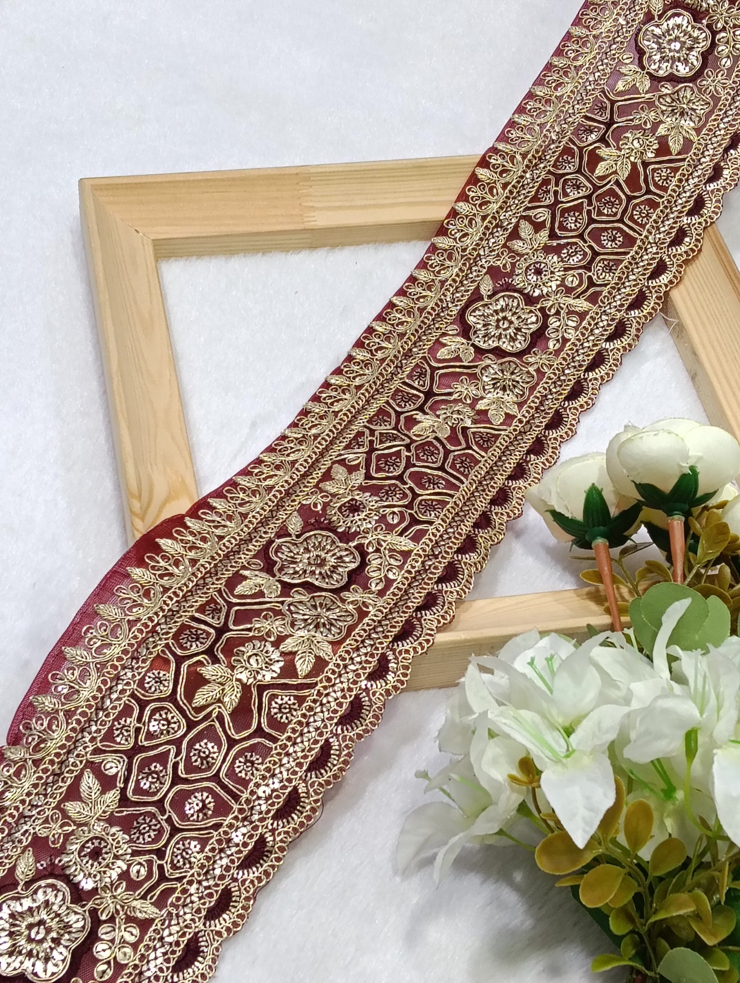 Embroidery Lace Jari Border JA14742