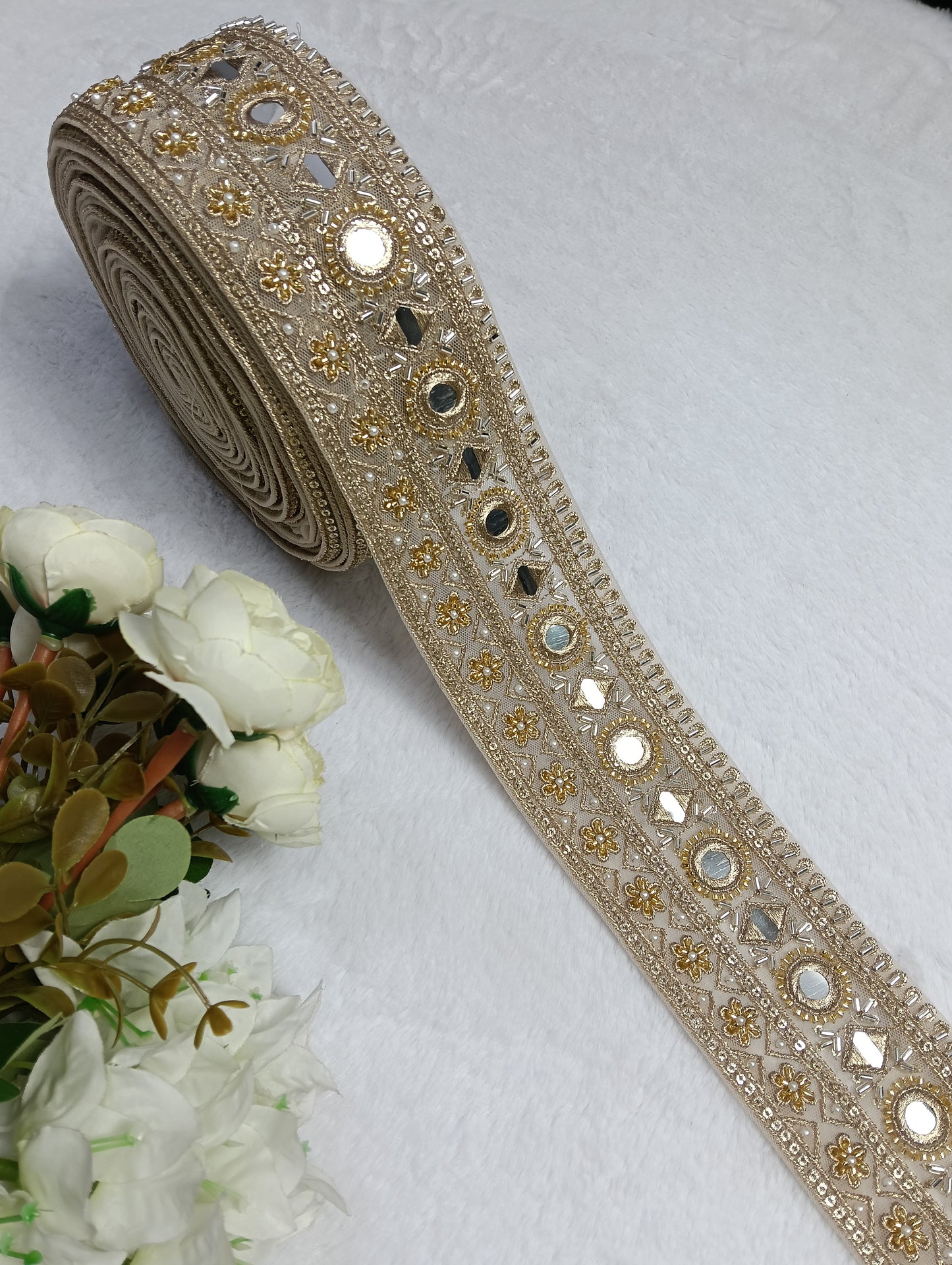 Authentic Mirror-Work Lace — Vibrant Festive Styling ha6512