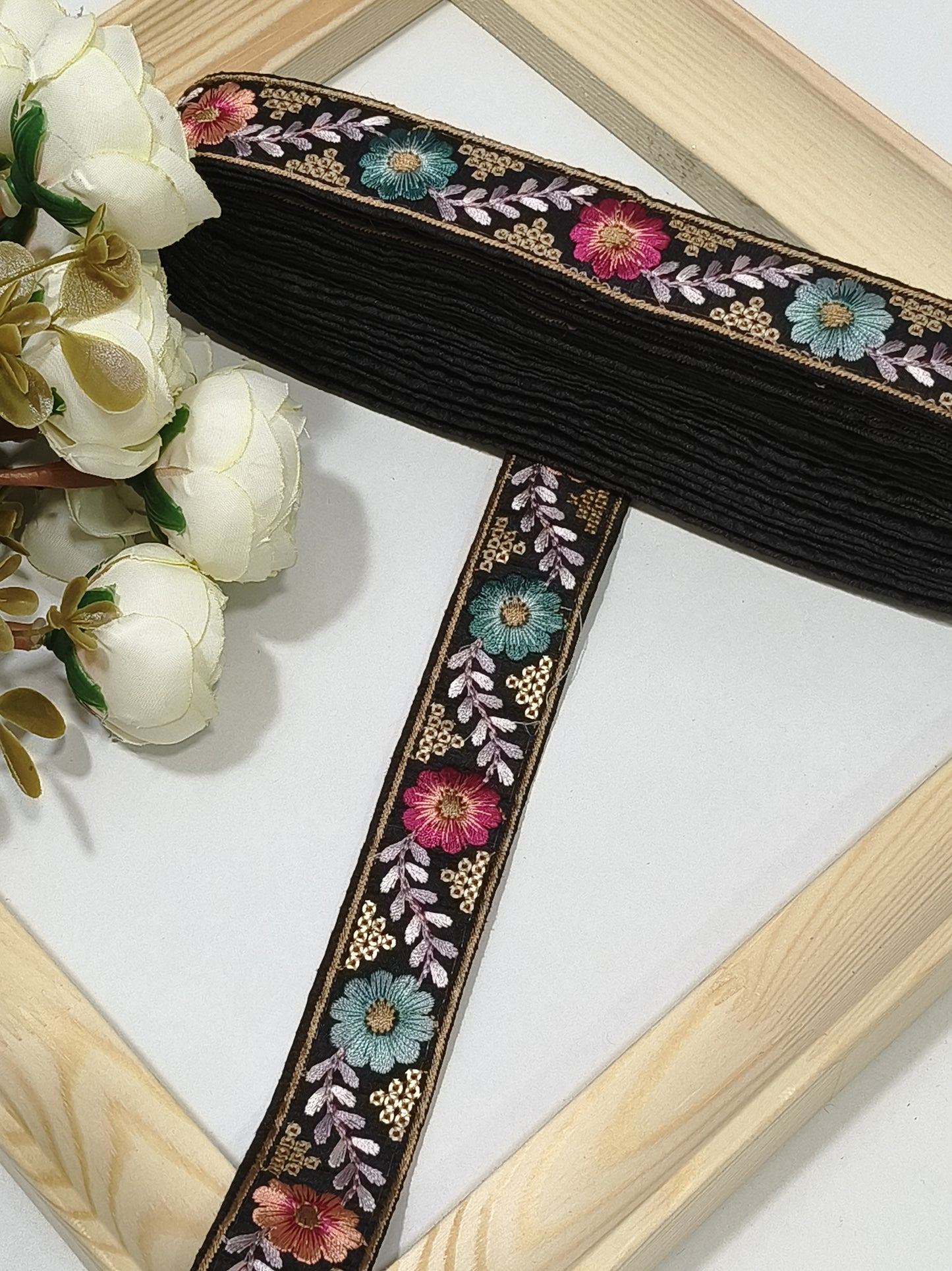 Embroidery Lace Jari Border JA14154