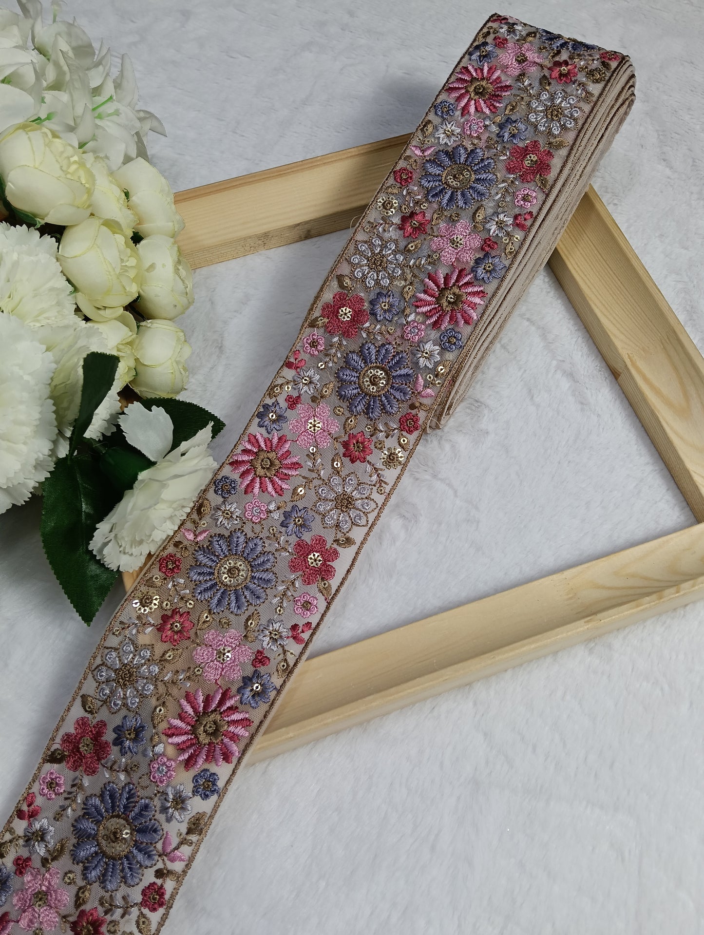 Embroidery Lace Jari Border JA14568
