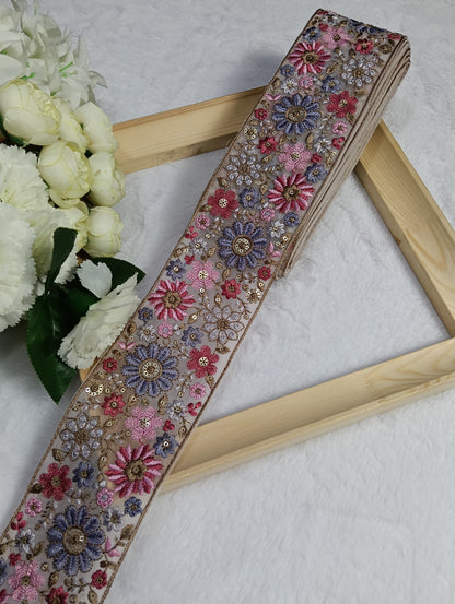 Embroidery Lace Jari Border JA14568