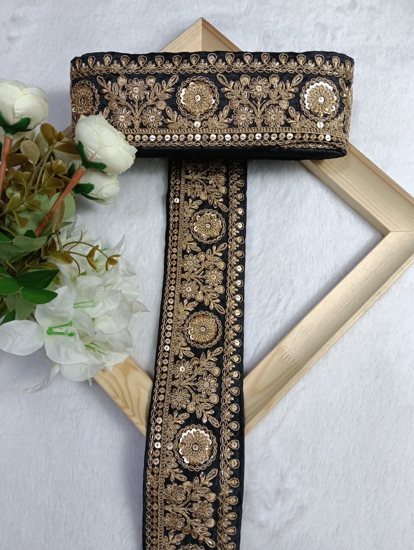 Embroidery Lace Jari Border JA14356