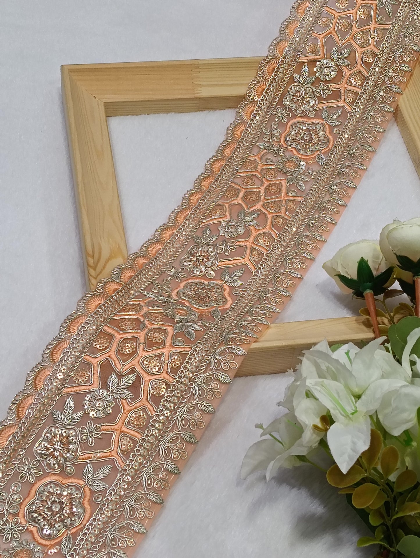 Embroidery Lace Jari Border JA14742