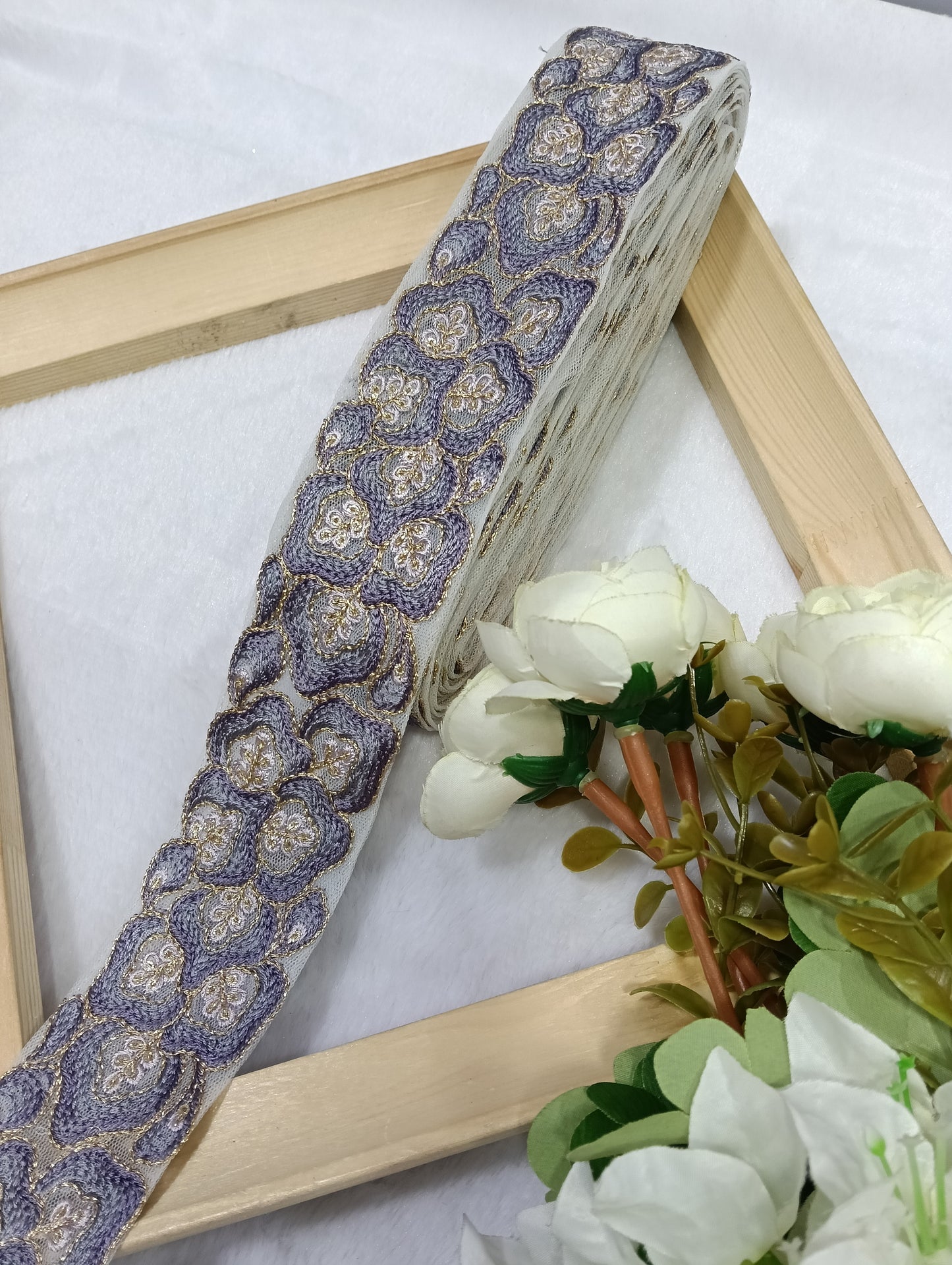 Embroidery Lace Jari Border JA14659