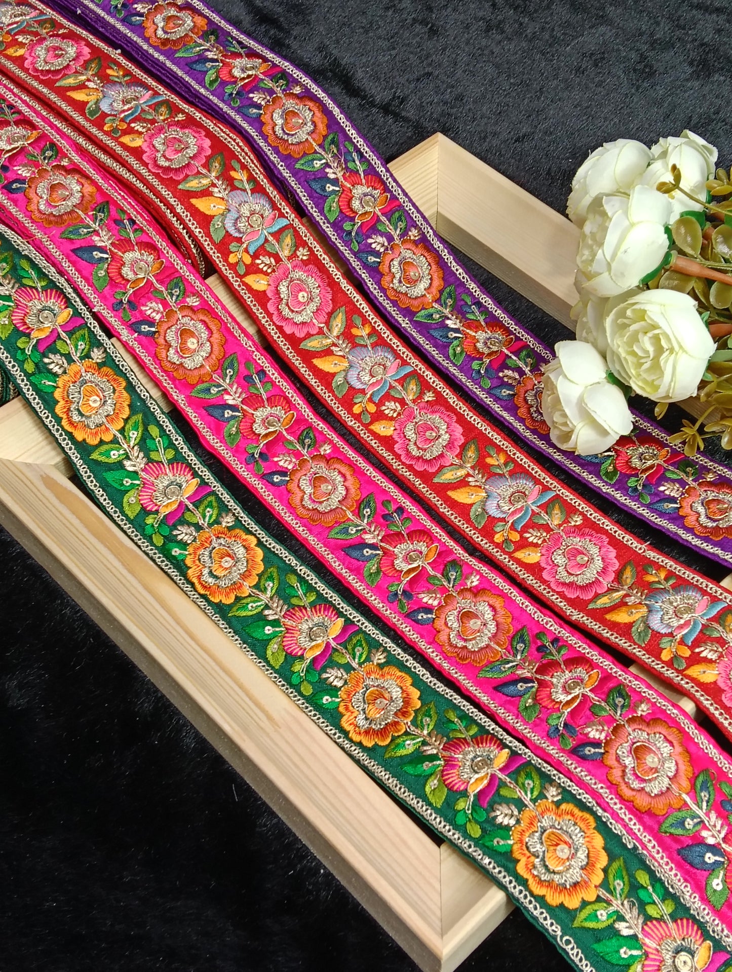 Embroidery Lace Jari Border JA10889