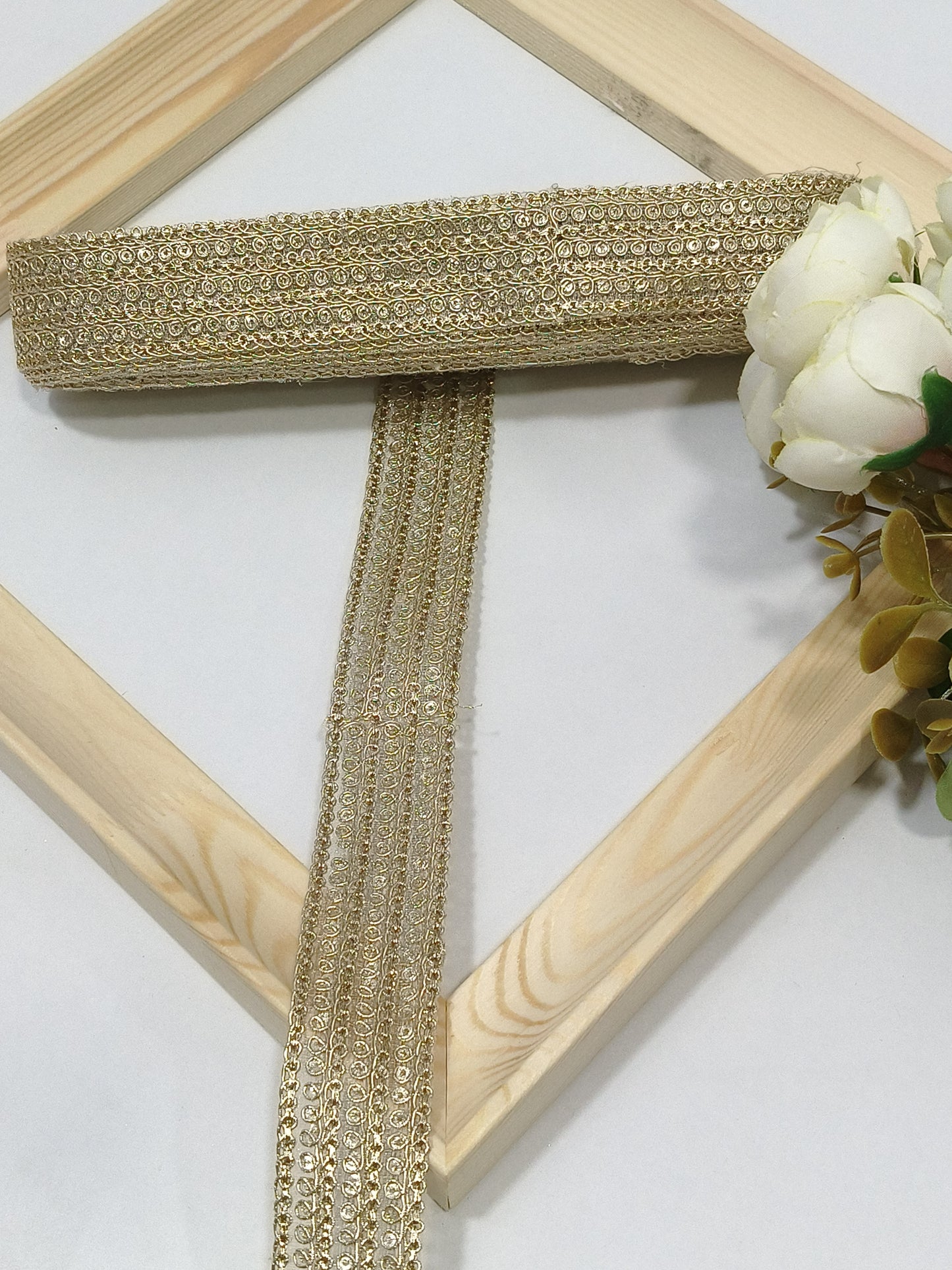 Embroidery Lace Coding Jari Border JA14152