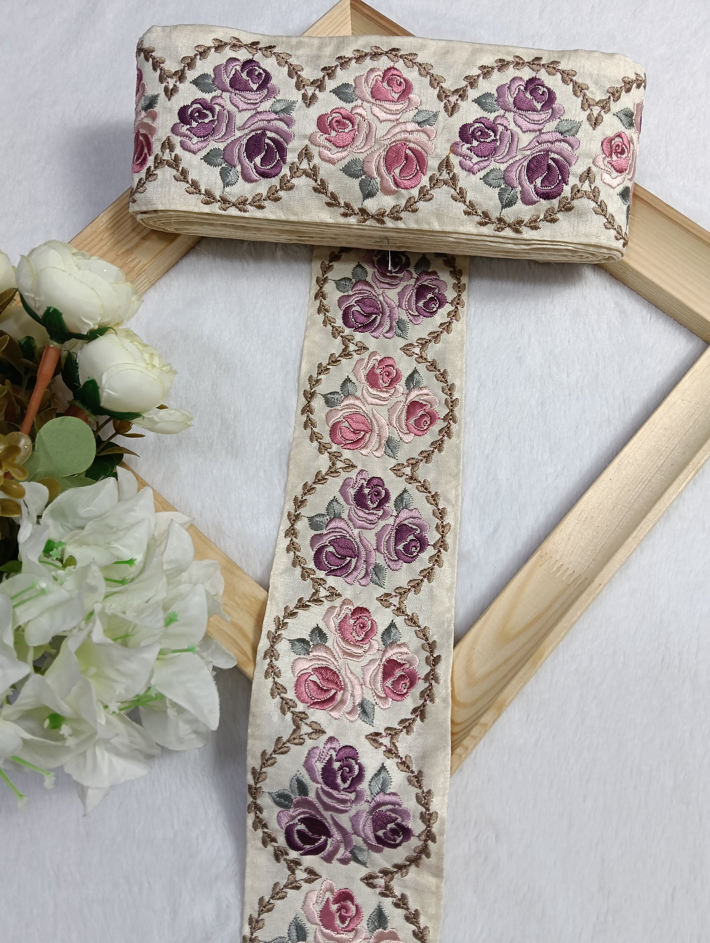 Embroidery Lace Jari Border JA14358