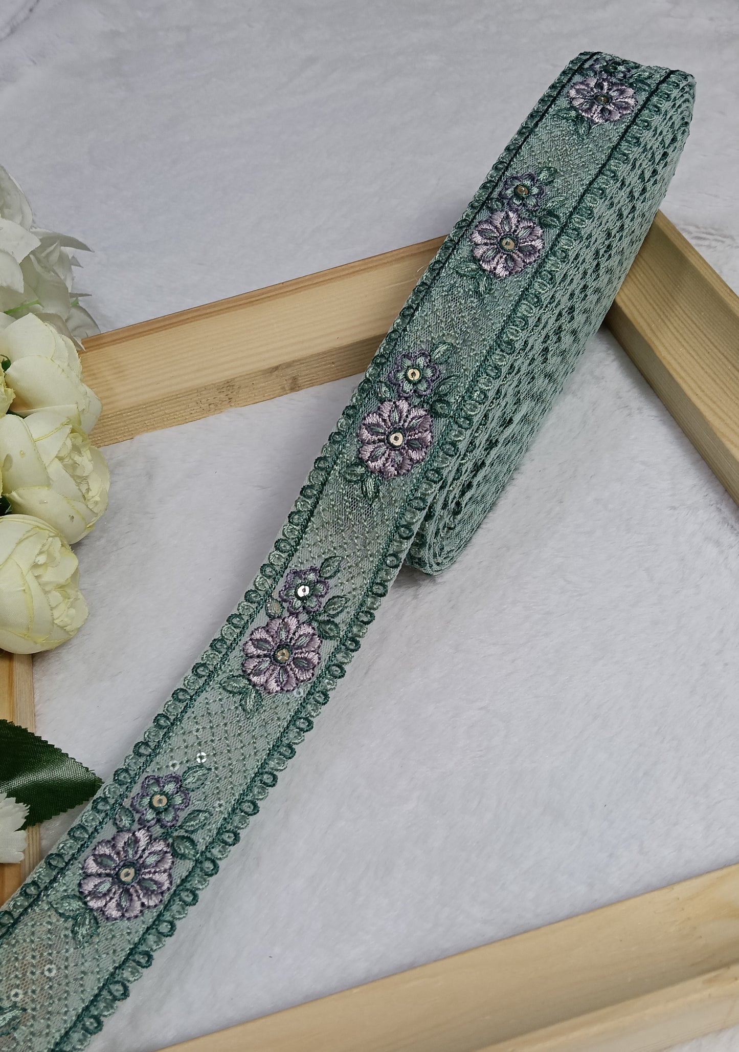 Embroidery Lace Jari Border JA14576