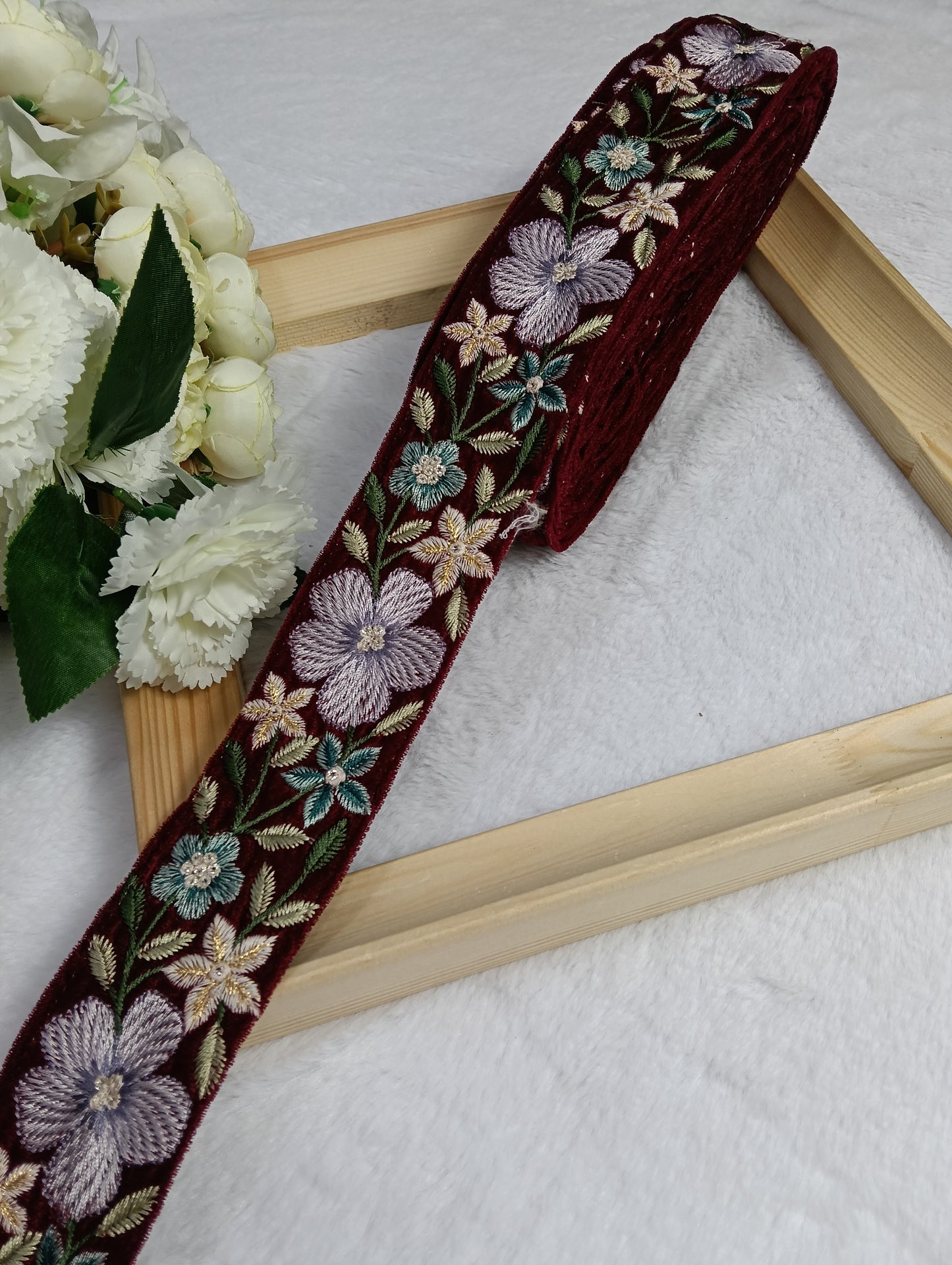 Embroidery Lace Jari Border JA14506
