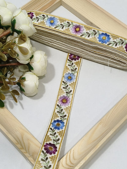 Embroidery Lace Jari Border JA14154