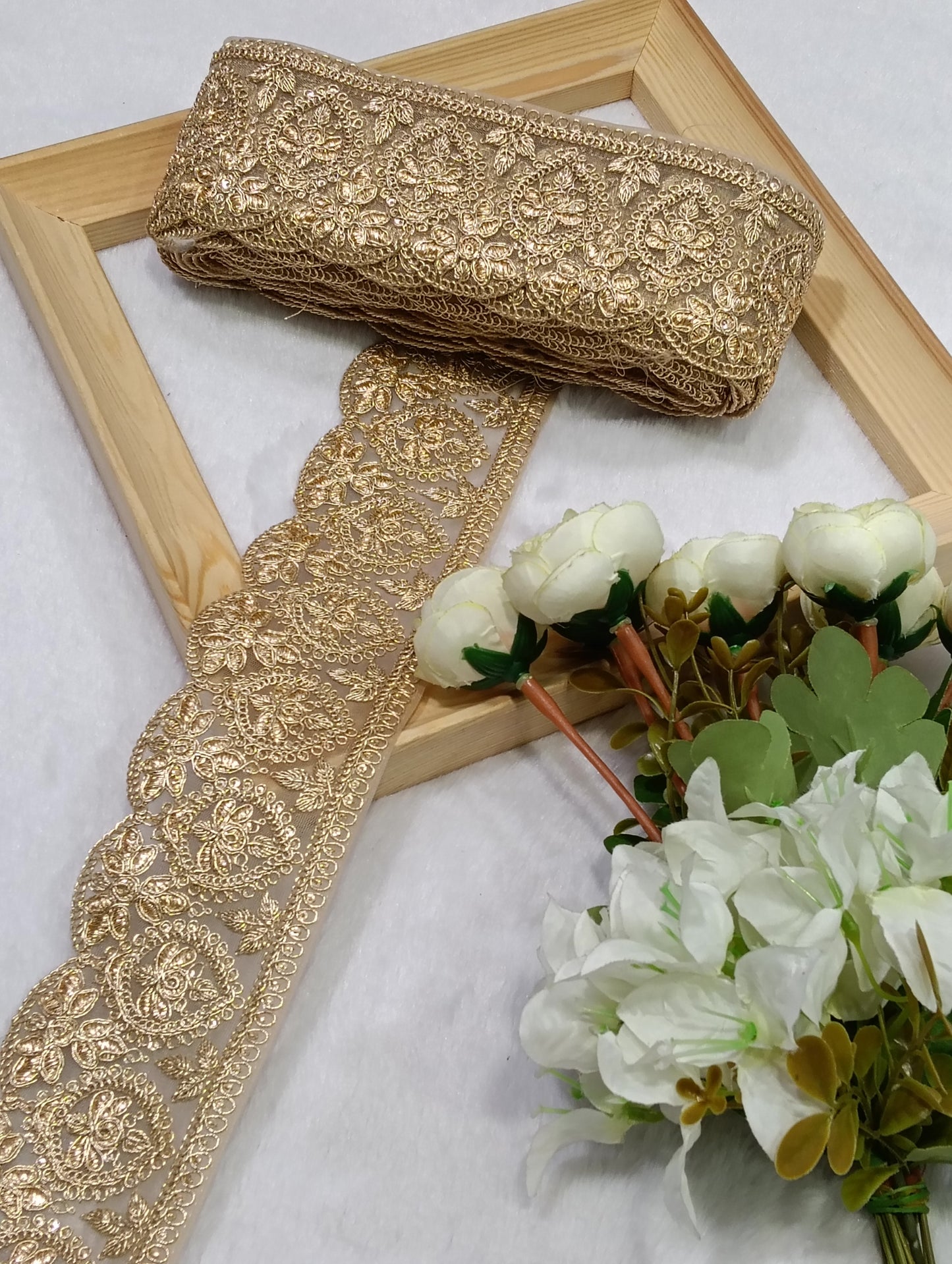 Embroidery Lace Jari Border JA14750