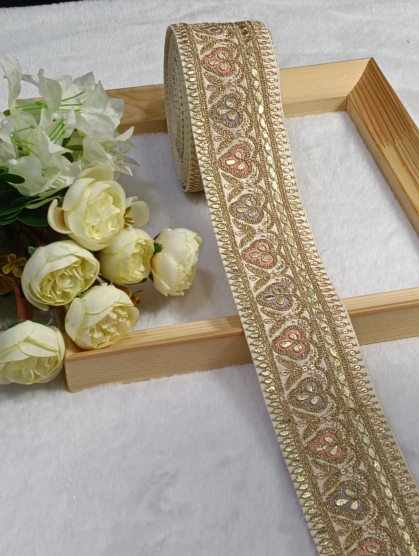 Embroidery Lace Jari Border JA14112