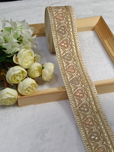 Embroidery Lace Jari Border JA14112