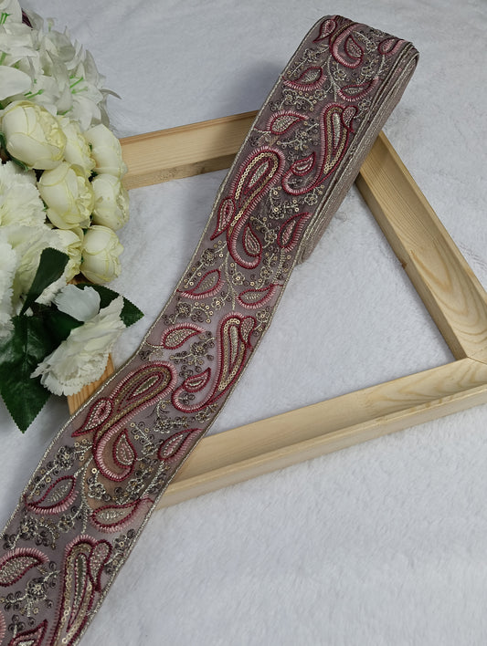 Embroidery Lace Jari Border JA14573