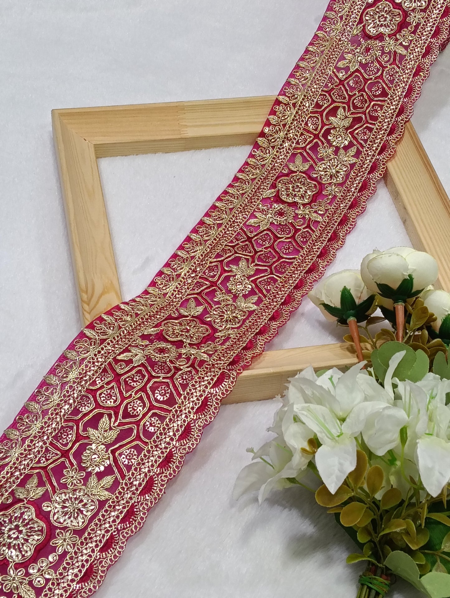 Embroidery Lace Jari Border JA14742