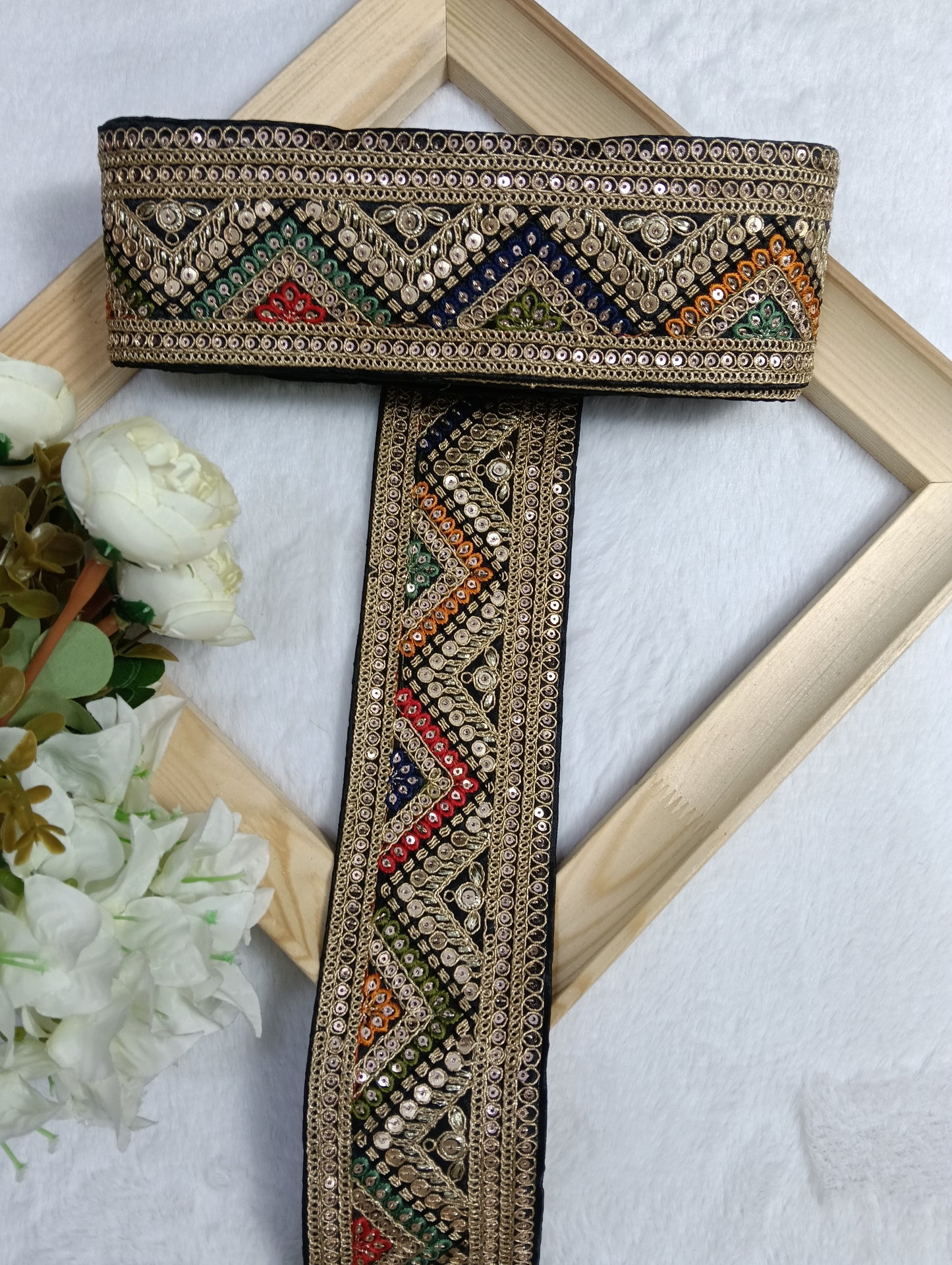 Embroidery Lace Jari Border JA14462