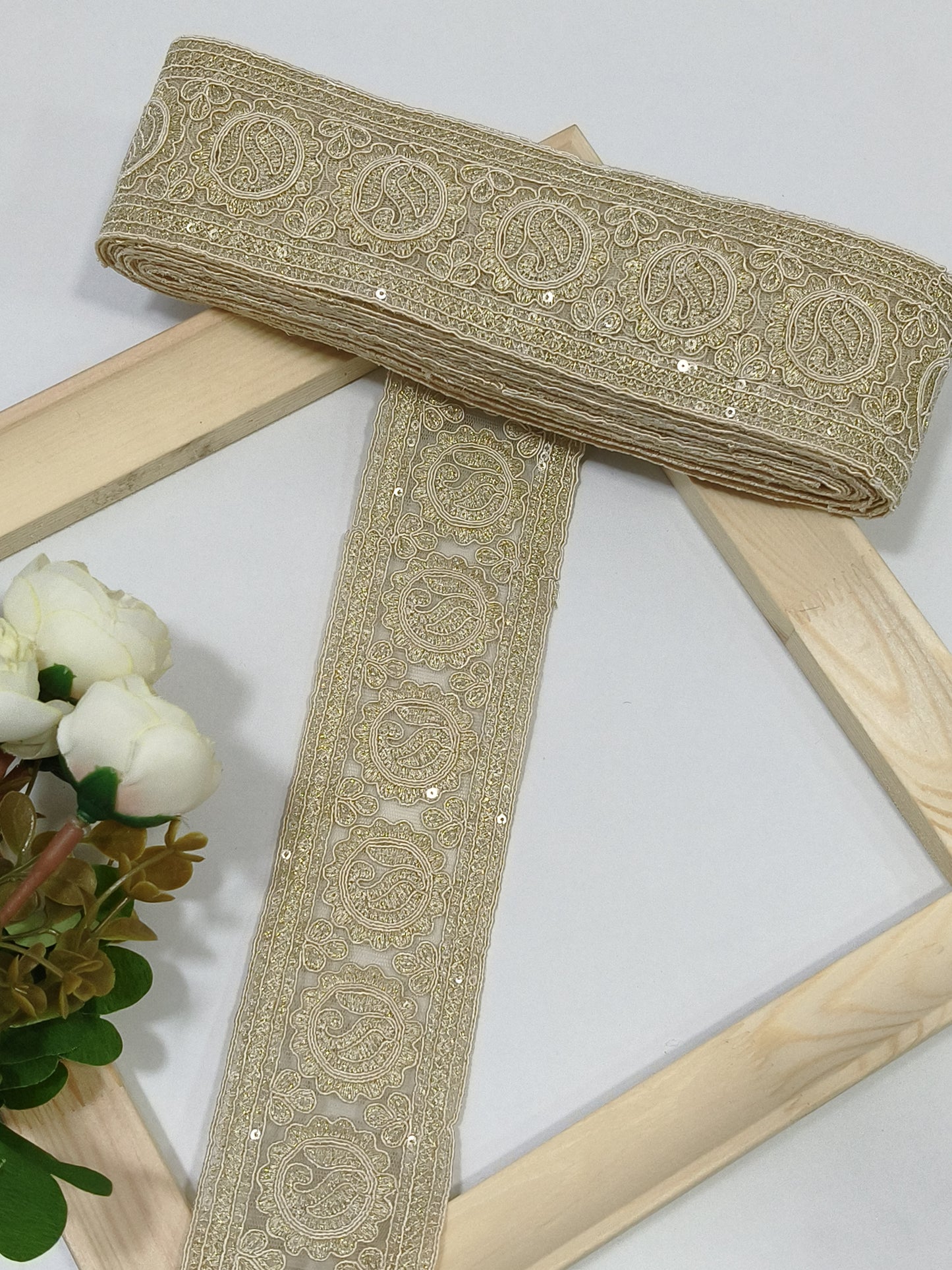 Embroidery Lace Coding Jari Border JA14059