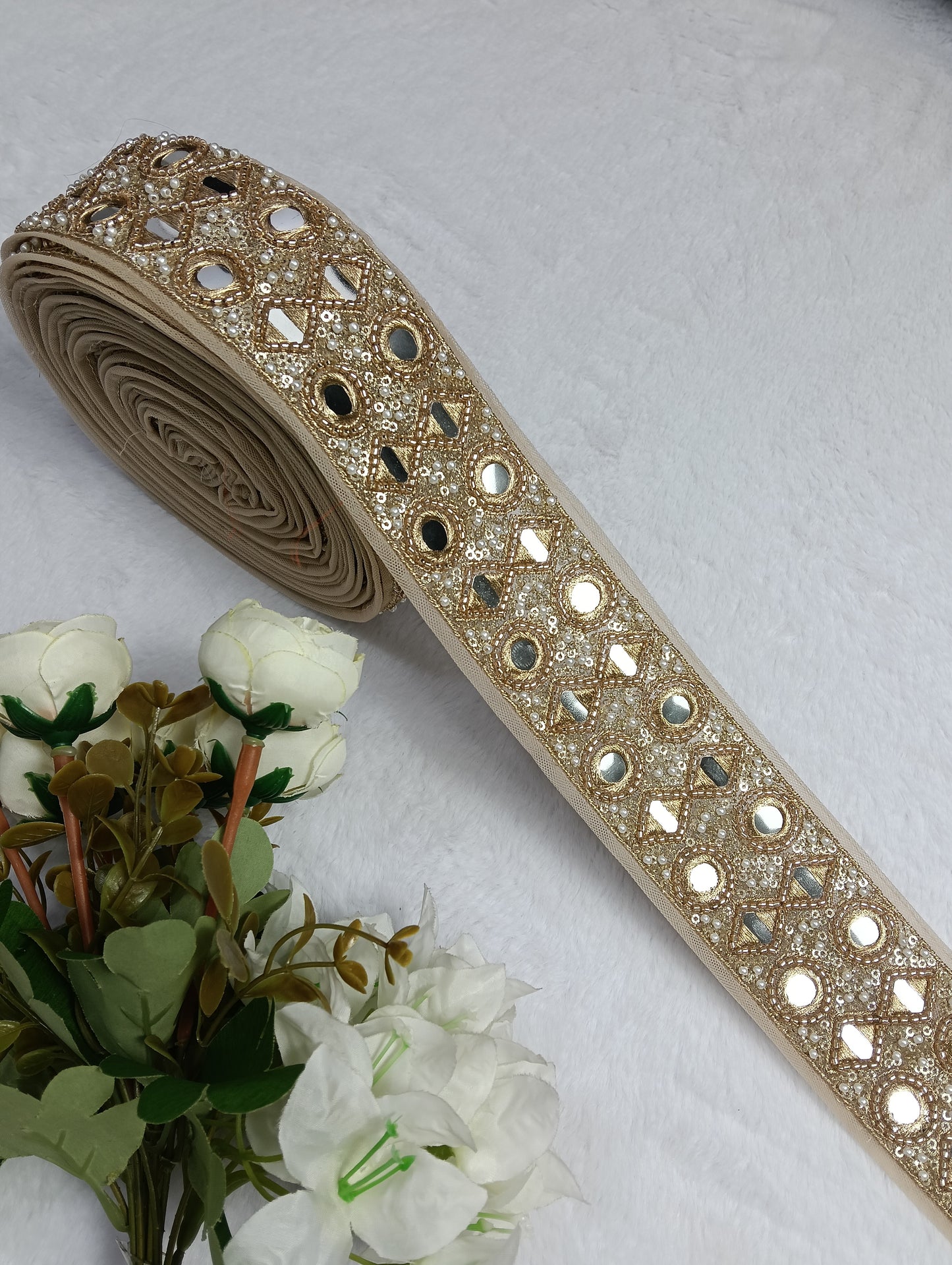 Authentic Mirror-Work Lace — Vibrant Festive Styling ha6511