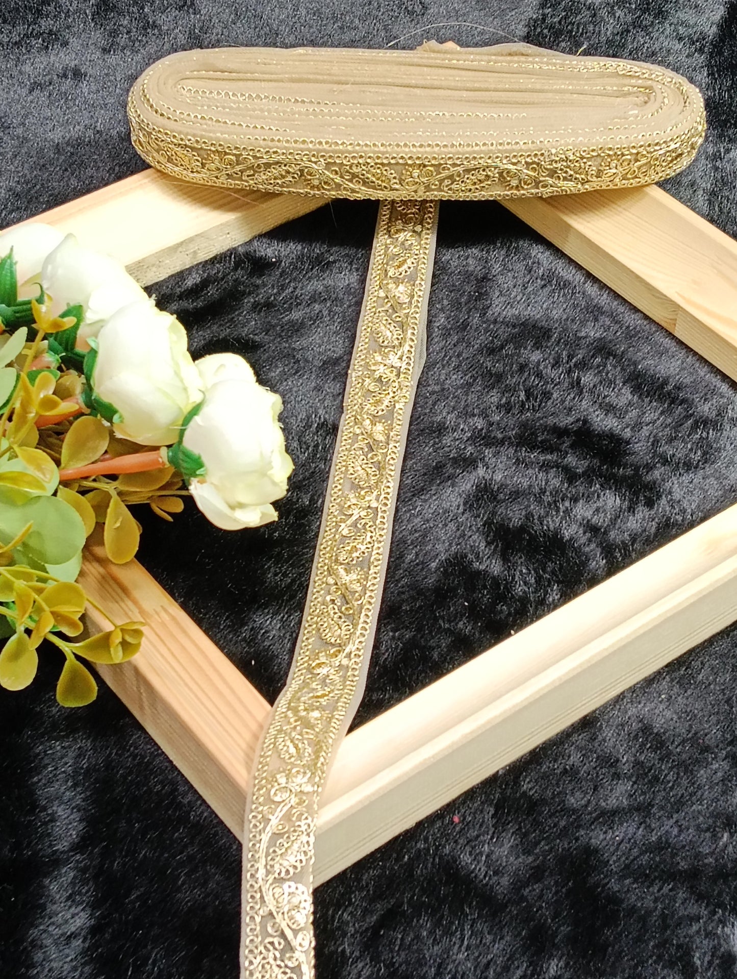 Embroidery Lace Jari Border JA14319