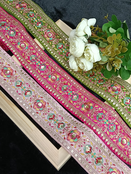 Embroidery Lace Jari Border JA7620