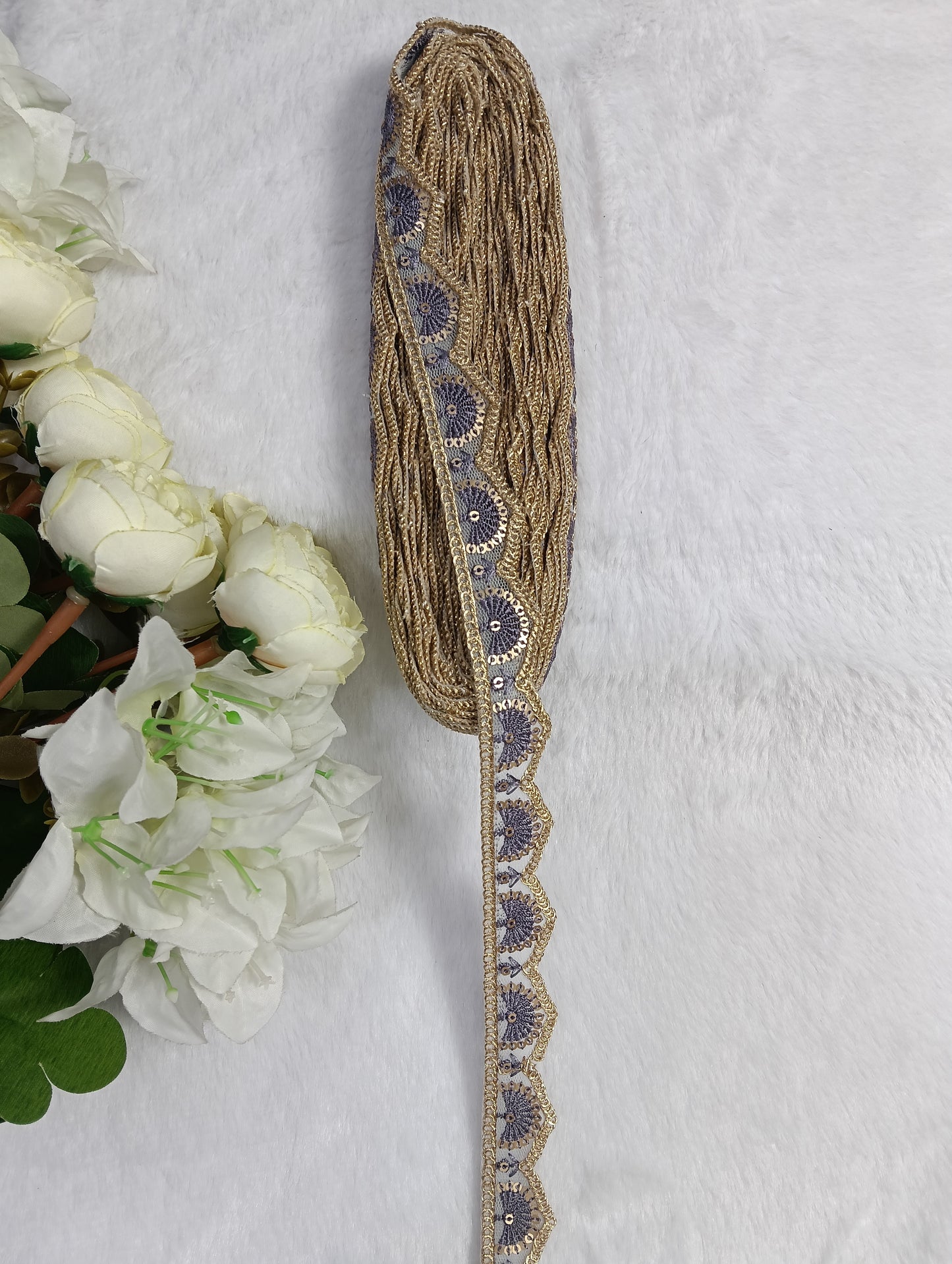 Embroidery Lace Jari Border JA14578