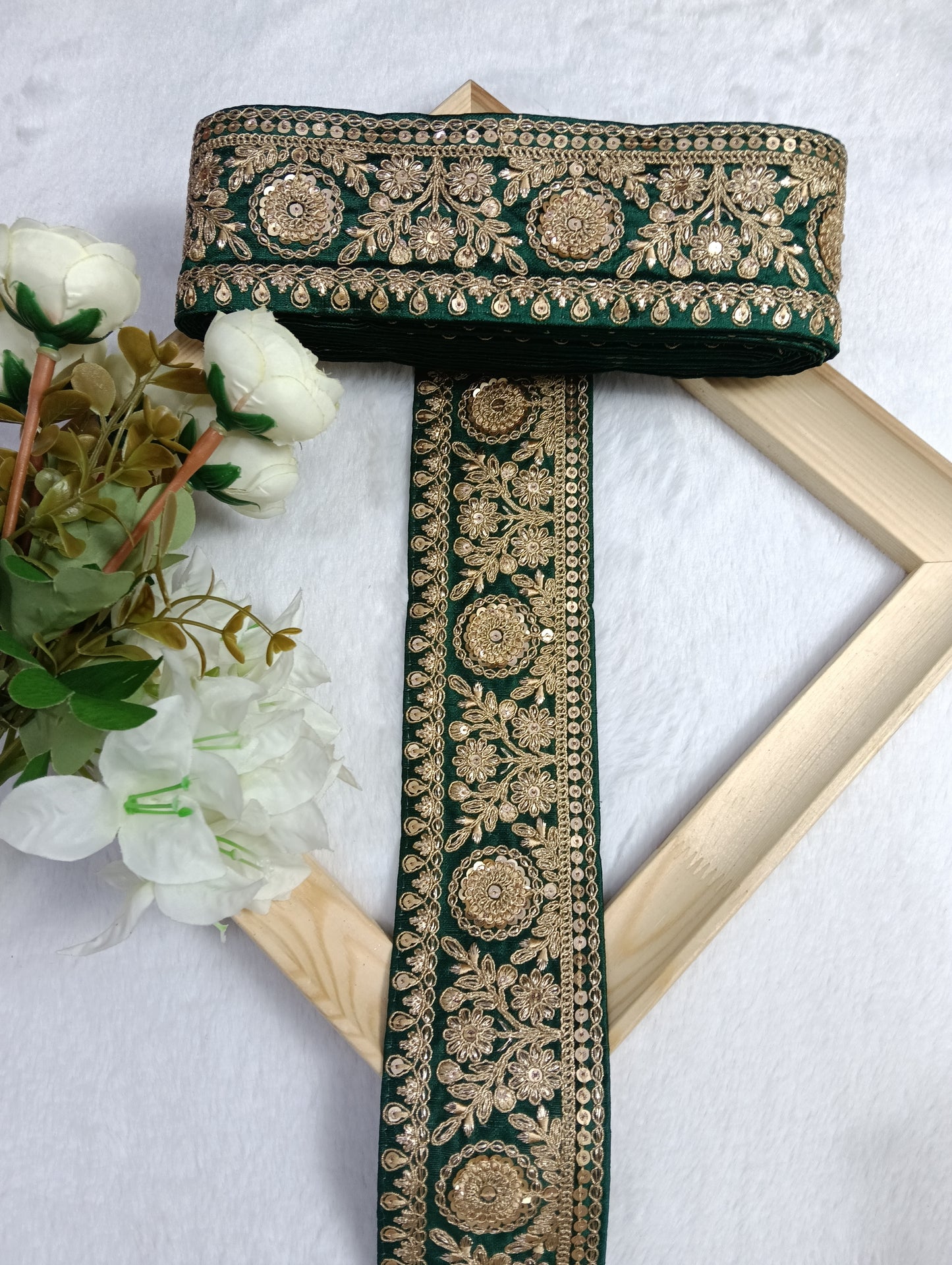 Embroidery Lace Jari Border JA14356